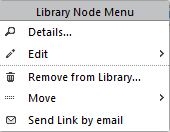 Library Node Menu Library Node Menu